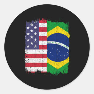 Sticker Rond Drapeau Brésil