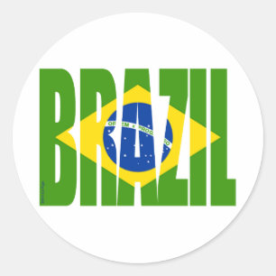 Sticker Rond Drapeau BRÉSIL