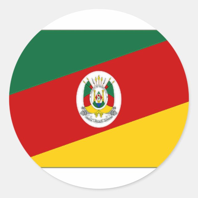 Sticker Rond Drapeau Brésil Rio Grande do Sul (Devant)