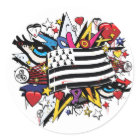 Drapeau Bretagne Breizh graffiti Breton graff