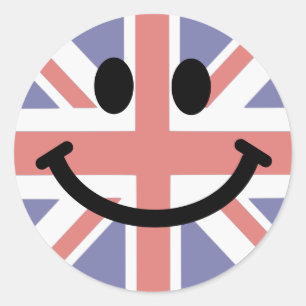 Sticker Rond Drapeau britannique