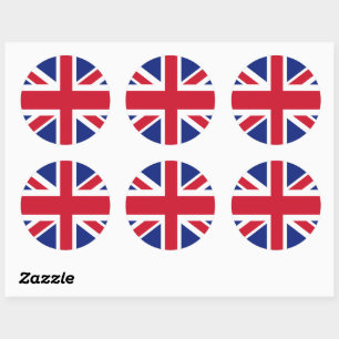 Sticker Rond Drapeau britannique patriotique Classic Round St