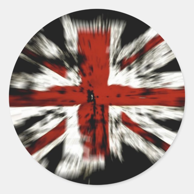 Sticker Rond Drapeau britannique Union Jack (Devant)