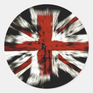 Sticker Rond Drapeau britannique Union Jack