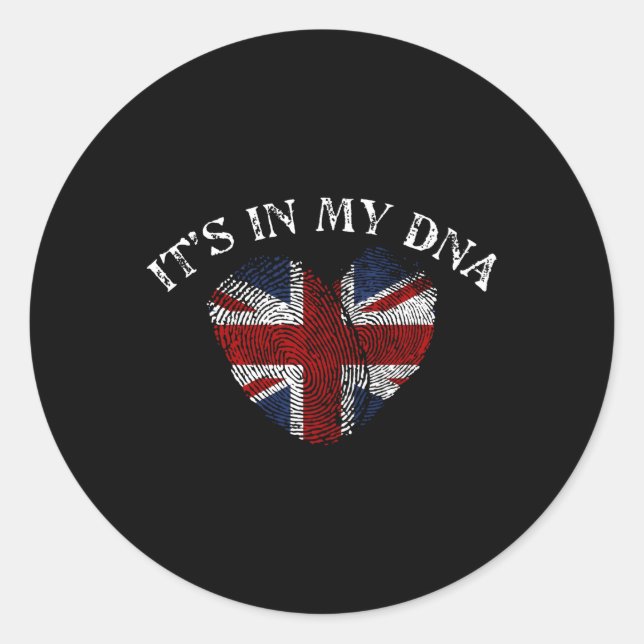 Sticker Rond Drapeau britannique Union Jack Dna Uk (Devant)
