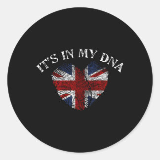 Sticker Rond Drapeau britannique Union Jack Dna Uk