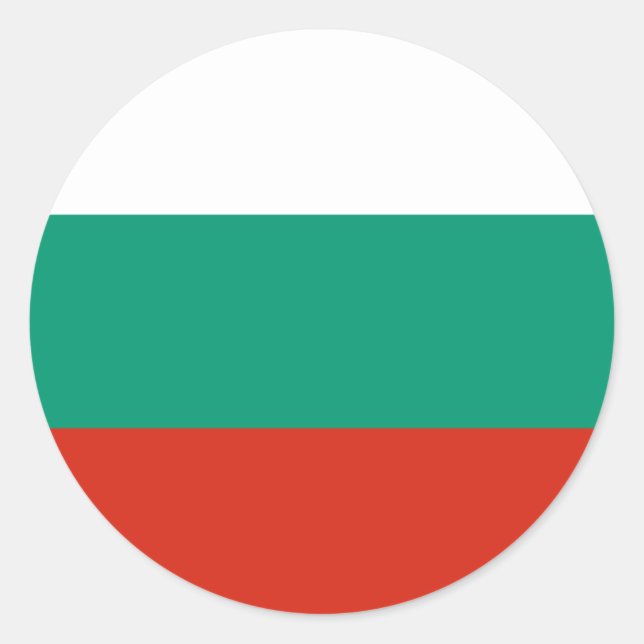 Sticker Rond Drapeau Bulgarie (Devant)