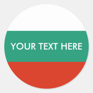 Sticker Rond Drapeau Bulgarie tricolore