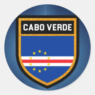 Sticker Rond Drapeau Cabo Verde