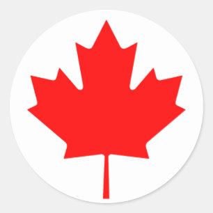 Sticker Rond Drapeau canadien