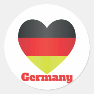Sticker Rond Drapeau cardiaque en Allemagne
