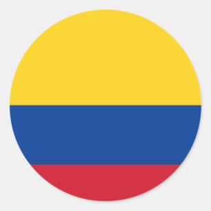 Sticker Rond Drapeau Colombie (Colombie)