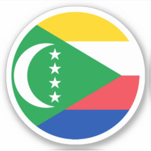 Sticker rond Drapeau Comores