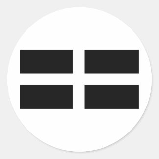 STICKER ROND DRAPEAU CORNISTE