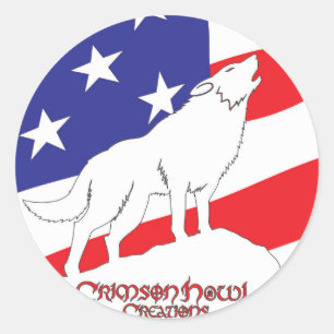 Sticker Rond Drapeau Crimson Howl