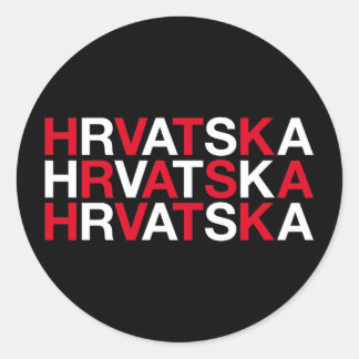 Sticker Rond Drapeau CROATIE