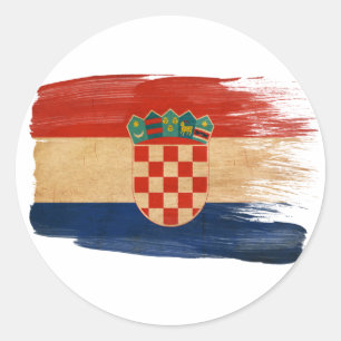 Sticker Rond Drapeau Croatie