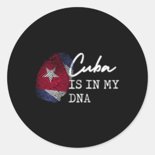 Sticker Rond Drapeau cubain Dna Cuba