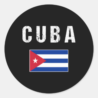 Sticker Rond Drapeau cubain pour Cuba