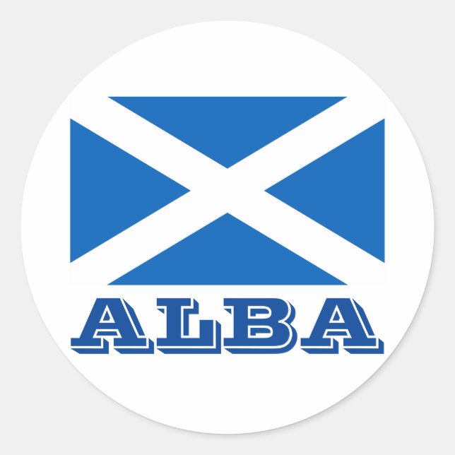 Sticker Rond Drapeau d'Alba (Devant)