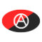 Drapeau d'anarchiste avec le symbole d'A