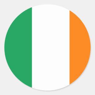 Sticker Rond Drapeau d'autocollant de l'Irlande