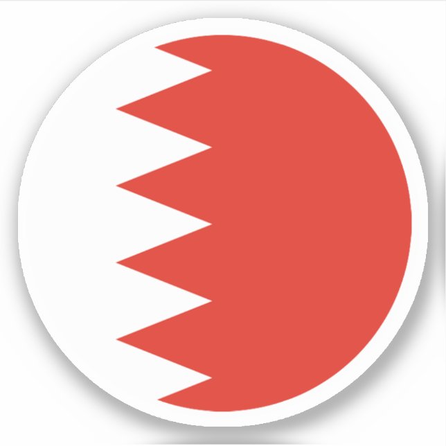Sticker rond Drapeau de Bahreïn (Devant)