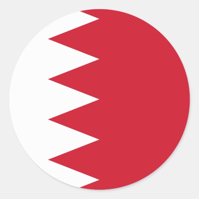 Sticker Rond Drapeau de Bahreïn (Devant)