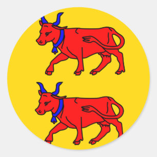 Sticker Rond Drapeau de Béarn, France