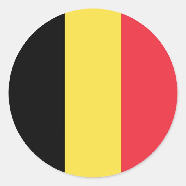 Sticker Rond Drapeau de Belgique (Devant)