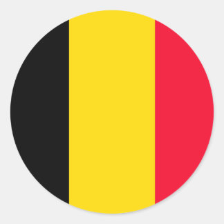 Sticker Rond Drapeau de Belgique