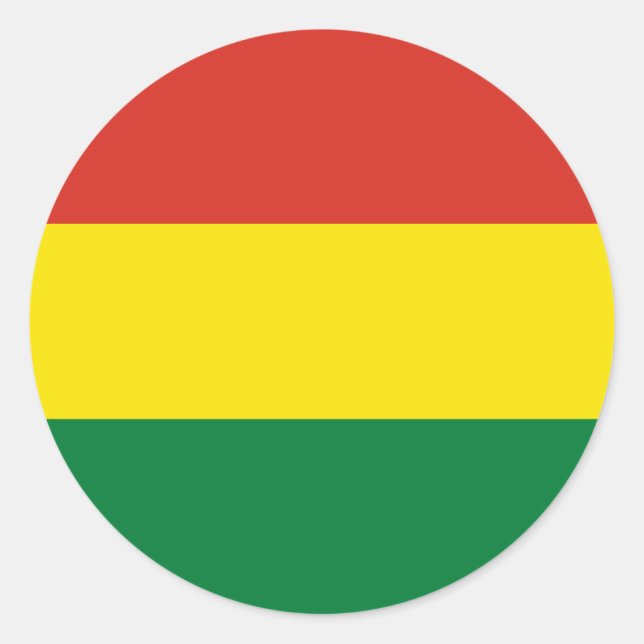 Sticker Rond Drapeau de Bolivie (Devant)