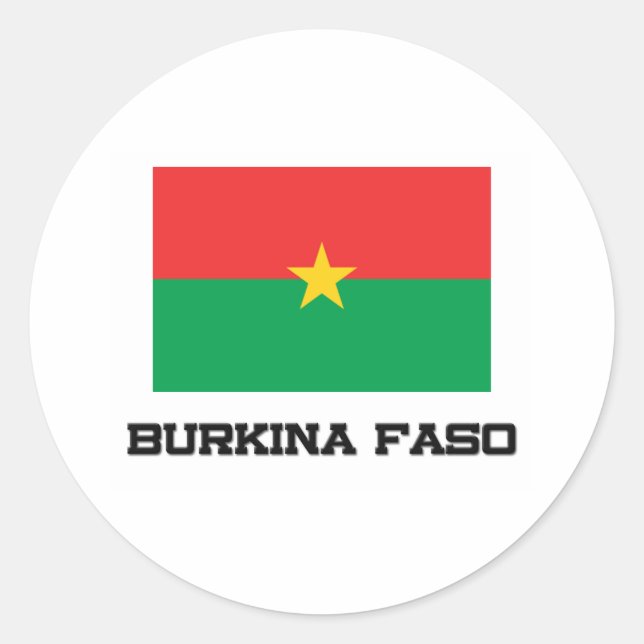 Sticker Rond Drapeau de Burkina Faso (Devant)