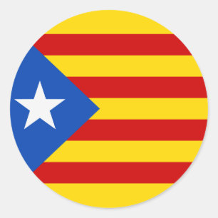 Sticker Rond Drapeau de Catalogne