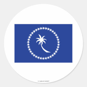 Sticker Rond Drapeau de Chuuk