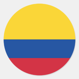 Sticker Rond Drapeau de Colombie