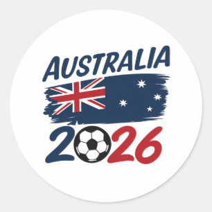 Sticker Rond Drapeau de couleurs de design pour supporter austr