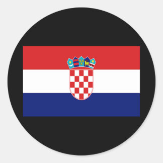 Sticker Rond Drapeau de Croatie