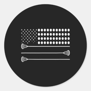 Sticker Rond Drapeau de crosse Usa - Drôle Lecteur Lx
