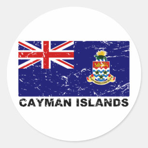 Sticker Rond Drapeau de cru des Îles Caïman