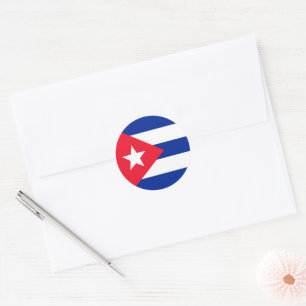 Sticker Rond Drapeau de Cuba