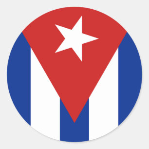 Sticker Rond Drapeau de Cuba - Bandera de Cuba