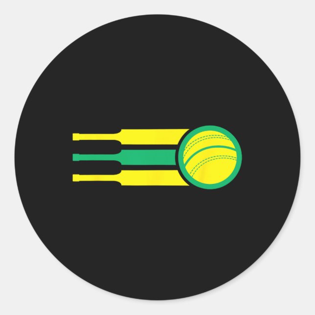 Sticker Rond Drapeau de fan de cricket d'équipe d'Australie Équ (Devant)