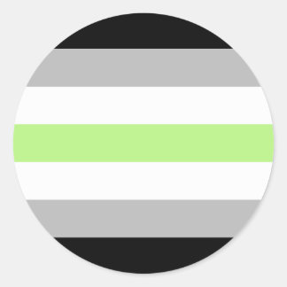 Sticker Rond Drapeau de fierté Agender – Identité Agender LGBTQ
