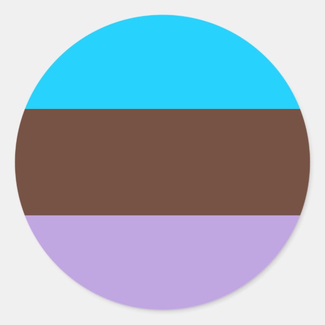 Sticker Rond Drapeau de fierté androsexuelle (Devant)