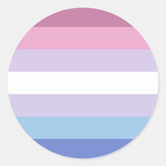 Sticker Rond Drapeau de fierté bigendre (Devant)