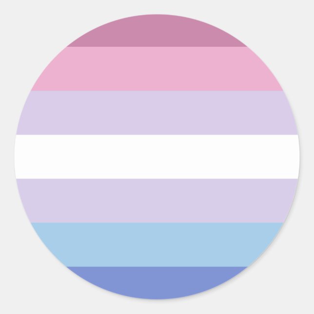 Sticker Rond Drapeau de fierté bigendre (Devant)