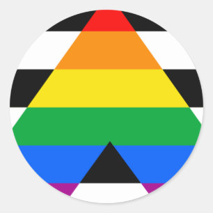 Sticker Rond Drapeau de fierté d'allié