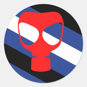Sticker Rond Drapeau de fierté de masque