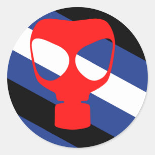 Sticker Rond Drapeau de fierté de masque